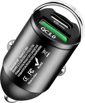Automobilinis įkroviklis su USB-C jungtimi ir cigarečių degiklio lizdu, 2 prievadai, „QC 3.0+PD“ 30 W greitojo įkrovimo lizdas, suderinamas su „Samsung Galaxy“, „Google Pixel“, „Xiaomi“ ir planšetėmis