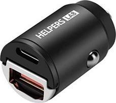 Automobilinis įkroviklis USB C 45W Mini dvigubas USB C cigarečių žiebtuvėlis su PD3.0 PPS QC3.0, skirtas iPhone, Samsung, Huawei P30, Xiaomi ir kitiems įrenginiams