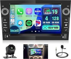 Automobilinis radijas, skirtas „Opel Astra H“ / „Zafira B“ / „Corse C D 4+128G“ modeliams, su „Android 15“ operacine sistema ir ekranu, palaikantis „CarPlay“ bei „Android Auto“, su navigacijos sistema, 7 colių „Incell“ ekranu, FM, RDS ir atbulinės eigos k