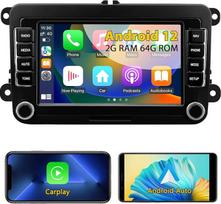 Automobilinis radijas, skirtas „Volkswagen Beetle“, „Tiguan“, „Passat“, „Golf“, „Polo“, „Jetta“, „Škoda“ ir „Seat“ automobiliams | „Android 13“ 7 colių automobilinis radijas su belaidžiu „CarPlay“, „Android“ automobiliniu jutikliniu ekranu, GPS navigacija