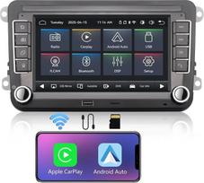 Automobilinis radijas, skirtas „VW Passat“, „Caddy“, „Tiguan“, „Touran“, „Golf 5“, „6“, „GTI“, „T5“, „EOS“ ir „Polo“ modeliams, su belaidžiu „CarPlay“, „Android Auto“, TF kortelės palaikymu, jutikliniu ekranu, „Bluetooth“ ir AM/FM radiju