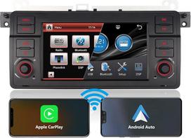 Automobilinis radijo imtuvas su "Bluetooth" BMW E46 3 serijos 1998-2005 m. radijo imtuvo ekrano suderinamumas su originaliais vairo valdikliais "Android Car Wireless Carplay" automobilinis radijo imtuvas "Carplay Navi" DSP AM FM RDS Double DIN