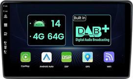 Automobilinis radijo imtuvas su DAB+ Android 14 skirtas Fiat Ducato/Peugeot Boxer/Citroen Jumper 2006-2022 Carplay Android Car DSP GPS navigacija Bluetooth 5.0 WiFi SWC 4G + 64GB