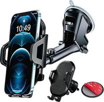 Automobilinis telefono laikiklis, montuojamas ant prietaisų skydelio, priekinio stiklo arba oro ventiliacijos angos, skirtas „iPhone 12“, „13“, „11“, „Pro Max“, „XR“, „XS“, „X“, „SE“, „2020“, „8 Plus“ ir „iPhone 13“ – su stipriai prilimpančiu padėkliuku,