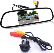 Automobilio atbulinės eigos kamera su 4,3 colio TFT LCD veidrodėlio monitoriumi, atbulinės eigos kamera ir parkavimo kamerų sistema