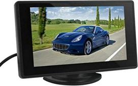 Automobilių stovėjimo palaikymo monitorius - BW 4,3 colių TFT LCD automobilio monitorius Automobilių galinio vaizdo monitorius su LED apšvietimu, skirtas vežimo palaikymo kameroms