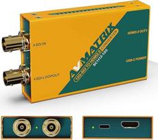AVMATRIX Mini SC1221 HDMI į SDI mini vaizdo keitiklis, SDI/HDMI keitiklis, kišeninis dydis ir lengvas tvirtinimas, USB-C maitinimo sprendimas (SC1112-12G)