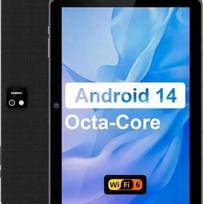 AWOW planšetinis kompiuteris 10 colių "Android 14 Octa-Core", 8GB+64GB (1TB TF išplečiamas) - "WiFi 6", "Bluetooth 5.0", 5000mAh, 1280×800 IPS, dviguba kamera, tik C tipo su įkrovimo kabeliu