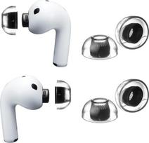 AZLA „SednaEarfit Crystal 2“ ausų įdėklai, skirti „AirPods Pro 3“ – aukščiausios kokybės vokiški LSR silikoniniai ausų įdėklai, užtikrinantys patikimą prigludimą, patogumą ir triukšmo izoliaciją (2 poros) (L)