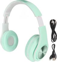 B39 „Headset Wireless 5.0“ „Bluetooth“ ausinės, su triukšmo slopinimu, sulankstomos ausinės, apgaubiančios ausis, su spalvotomis švieselėmis, skirtos telefonams ir nešiojamiesiems kompiuteriams (žalios)
