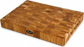 B4K® ąžuolinė pjaustymo lentelė su kraštais 35 × 25 × 4 cm – tvirta pjaustymo lentelė | Antibakterinė pjaustymo lentelė su kraštais, rankenėlėmis ir silikoninėmis kojelėmis | Puikiai tinka virtuvėje, mėsai ir kepimui ant grotelių