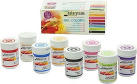 bakeryteam Geliniai maistiniai dažai fondantui, marcipanui, keksiukų kremui, tortams, ledams (8 x 35 g)