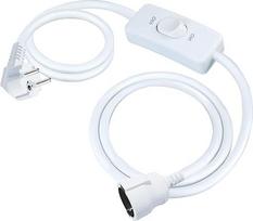 Balta 2 m (200 cm) 3A 220 V–240 V 300 W izoliuota ir ugniai atspari maitinimo laido vidaus naudojimui