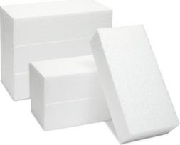 Baltai putų blokai rankdarbiams – 6 vnt. polistirolo putų blokų, skirti namų meistrams, menui ir rankdarbiams, 20,3 x 10,2 x 5,1 cm