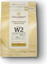 Baltojo šokolado „W2“ 28 % „Callebaut“ kakavos sviestas, 2,5 kg (Callets)