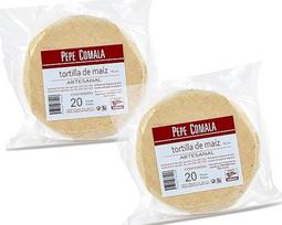 Baltos kukurūzų tortilijos "Pepe Comala" 500 g (15 cm, maždaug po 20 vnt.), 2 vnt., meksikietiškos tradicinės Tortilla de Maiz be glitimo