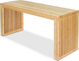 BAM BOO BOX - Bambukinis suolas - medinis suolas valgomajam, miegamajam ar virtuvei - 90 x 33 x 43 cm - suolas be atlošo