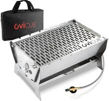 Barbecue | Dujinė kepsninė - nešiojama nerūdijančio plieno kepsninė su kištukine sistema, veikianti dujomis ir medžio anglimis, su krepšiu - puikiai tinka stovyklavimui, balkonui, sodui ir lauke