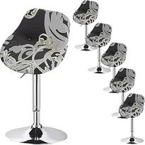 Baro taburetės Slipcovers, 1/2/4/6 rinkinys, Stretch kėdės dangtelis su atlošu, Baro taburetės dangteliai, plaunami valgomojo kambario kėdžių dangteliai, aukštos baro kėdės, kėdžių dangteliai barui Counter Cafe (A13, 6 vnt.)