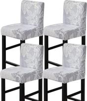Baro taburetės Slipcovers, Pack of 4, Pub Counter Stool, kėdės Slipcovers, trumpas atgal baro taburetės Slipcovers virtuvė, valgomasis, ruožas