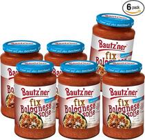 Bautz'ner Fix Bolonijos padažas, 6 x 400 ml stiklinės, paruoštas Bolonijos padažas (6 vnt.)