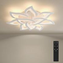 BAYHT lubinis šviestuvas, LED lubinis šviestuvas su nuotolinio valdymo pultu ir reguliuojamu šviesos stiprumu, 46 W, svetainės lempa, modernaus dizaino miegamojo lempa, virtuvės lempa, skirta miegamajam, valgomajam, svetainei ir darbo kambariui, 81 cm