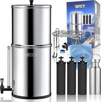 BAYTIZ, didelis lauko vandens filtras, gravitacinis vandens filtras, geriamojo vandens filtras su aktyvuotos anglies filtru, suderinamas su "Berkey" vandens filtrais, stovyklavietės geriamojo vandens filtras, filtravimo sistema,