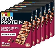 BE-KIND baltyminis batonėlis "Dark Chocolate Raspberry" 6 x 12 x 50 g I Riešutų batonėlis I Šokoladinis batonėlis I Vaisių batonėlis I Be glitimo