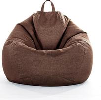 Bean Bag Cover (be užpildo), komforto Bean Bag vaikams suaugusiems, skalbiamas Bean Bag žaidimų Bean Bags, paprastas Bean Bag kėdė vidaus lauko naudojimo (XXXL, kava)