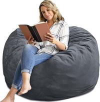 Bean Bag kėdė 48 colių atminties putų užpildytas nuimamas aksomo dangtelis milžiniškas Bean Bag suaugusiems paaugliams apvali sofa kėdė gyvenamasis kambarys miegamasis ir žaidimų kambarys