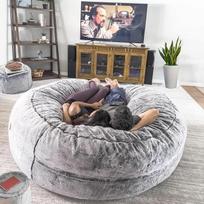 Bean Bag kėdė suaugusiems ir vaikams, plius dydis milžiniškas Bean Bag kėdė padengti be užpildo, apvalus, pūkuotas, patogus, didelis Bean Bag kėdės miegamajame, Lounge, didelė sofa