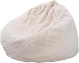 Bean Bag Storage Bag Classic Faux Fur Bean Bag (be užpildymo), skirtas sėdėti ir gulėti lauke ir viduje vaikams ir suaugusiems Daug baltos spalvos