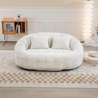 Bean Bag Sofa Lazy Sofa Durable Comfort Lounger High Back Bean Bag Chair Couch for Adults and Children, Indoor & Outdoor, Accent Floor Soft Lounge Chair (Beige Chenille)