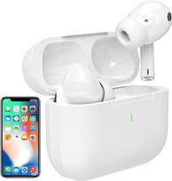 Belaidės ausinės „AirBuds Pods“ su 48 val. grojimo trukme, Hi-Fi stereo ir giliais baisais, USB-C greituoju įkrovimu ir jutikliniu valdymu, IPX7 atsparumu vandeniui bei ENC triukšmo slopinimo mikrofonu – ausinės, skirtos „Android“ ir „Air“ įrenginiams