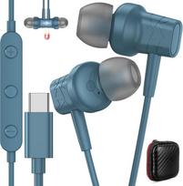 Belaidės ausinės, magnetinės USB-C ausinės su mikrofonu ir garsumo reguliatoriumi, skirtos „iPhone 16 Pro Max“, „iPad 10“, „Samsung A16 5G“, „A35“, „A55“, „S24“, „S23“, „Pixel 9“, „8a“ ir nešiojamiesiems kompiuteriams su Type-C sąsaja