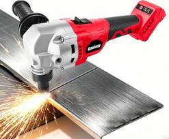 Belaidės metalo pjovimo žirklės, suderinamos su „Milwaukee“ 18 V akumuliatoriumi, 450 W bešepetės elektrinės metalo pjovimo žirklės, kurių sukimosi greitis siekia 30 000 aps/min, 360° pasukama pjovimo galvutė, elektrinės pjovimo žirklės, skirtos nerūdijan