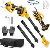 Belaidės teleskopinės genėjimo žirklės, skirtos „Dewalt“ 20 V įrenginiams, „2-in-1“ elektrinės genėjimo žirklės