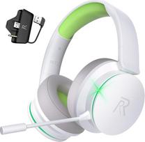 Belaidės žaidimų ausinės "Xbox Series X|S", "Xbox One", "Xbox One", PS5, PS4, triukšmą slopinančios "Bluetooth 5.3" belaidės žaidimų ausinės, kompiuterio ausinės su mikrofonu, 3D erdvinis garsas, 45 val. baterija, baltai žalia spalva