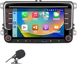 Belaidis "Carplay" automobilinis radijas, skirtas "VW Polo T5 Golf 5 6 Tiguan Skoda Passat Jetta Caddy B6 B7 Touran Android Car, 7 colių jutiklinio ekrano radijas su "Bluetooth/FM/DSP/AM/USB/RDS - tamsiai pilka