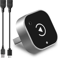 Belaidis "CarPlay" adapteris, 2 in 1 "CarPlay" belaidis adapteris iš laidinio į belaidį, "Plug & Play", USB/Type-C mini ir stabilus USB "Android" automobilinis adapteris, skirtas "iOS 10+"/"Android 11+" automobiliams su laidiniu "CarPlay