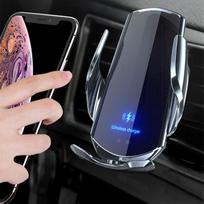 Belaidis įkroviklis, skirtas montuoti automobilio salone; automobilio aksesuaras – navigacijos laikiklis mobiliajam telefonui su infraraudonųjų spindulių indukcija, 10 W įkrovimo galia ir 3 magnetiniai adapteriai; suderinamas su visais mobiliaisiais telef