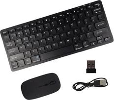 Belaidis „Bluetooth“ 2,4 GHz dviejų prietaisų rinkinys (klaviatūra ir pelė) su QWERTY (JAV) išdėstymu, nešiojamas, skirtas kelioms užduotims atlikti, įkraunamas, 12 multimedijos funkcijų, kelioninis, suderinamas su „Windows“, „iOS“, „Android“, stacionaria