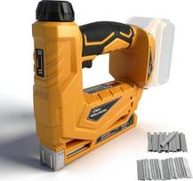 Belaidis vinų šaudyklė, suderinama su „Dewalt“ 18 V/20 V akumuliatoriais, „2-in-1“ elektrinis vinų šaudyklė su gylio reguliavimo rankenėle, 2 šaudymo režimais ir 2000 vinų, skirta namų medžio darbams (tik