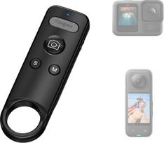 Belaidis „Bluetooth“ nuotolinio valdymo pultas, skirtas „Insta360“ ir „GoPro“ veiksmo kameroms | Suderinamas su „Insta360 ACE“/„ACE PRO1“/„2“/„X2“/„X3“/„X4“/„X4 Air“/„X5“/„GO 3“/„3S“, „GoPro“ 13/12/11/10/9/8, idealiai tinka vlogams kurti ir važinėjimui dv