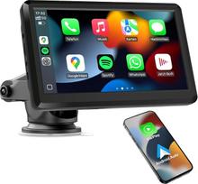 Belaidis „CarPlay“ ekranas, nešiojamas automobilių radijas su „Android Auto“, jutikliniu ekranu, „MirrorLink“, balso valdymu, „Bluetooth“ laisvų rankų skambinimo funkcija, GPS navigacija, FM, AUX jungtimi, skirtas lengviesiems automobiliams, sunkvežimiams