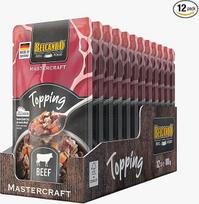 BELCANDO „Mastercraft Topping Beef“, 12 maišelių po 100 g, šlapias šunų maistas, be grūdų, vienos rūšies, papildomas maistas, pagamintas Vokietijoje