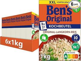 BEN'S ORIGINAL™ virti skirtas maišelis 10 minučių Original Long Grain Rice 6 x 1 kg