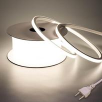 BENLUN AC 220 V neoninė LED juosta lauke 10 m, 4000 K natūralios baltos spalvos LED juosta lauke, atspari vandeniui IP65, LED juosta 230 V tiesioginis prijungimas, 10 W/M šviesos juosta lauko netiesioginiam apšvietimui