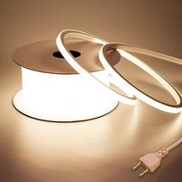 BENLUN AC 220 V neoninė LED juosta lauke 10 m, 3000 K šiltai balta LED juosta lauke, atspari vandeniui IP65, LED juosta 230 V tiesioginis prijungimas, 10 W/M šviesos juosta lauko netiesioginiam apšvietimui