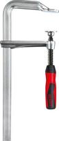 BESSEY visiškai plieninis spaustukas GZ40-2K | 400 mm atstumas tarp spaustukų | 120 mm išsikišimas | Spyruoklinis ir elastingas įtempimas sumažina vibraciją, o dviejų dalių rankena užtikrina patogų darbą